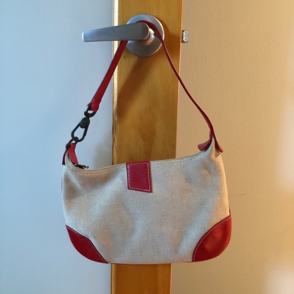 Longchamp Handbags - LONGCHAMP Leather-Trimmed Shoulder Bag